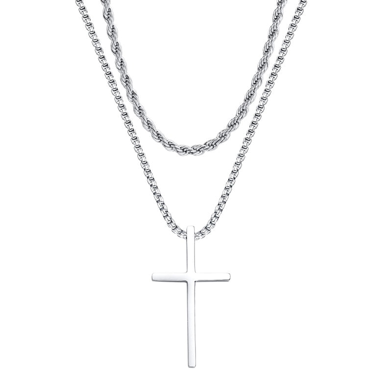Double Chain 'Simple Cross' - Superior Bracelets