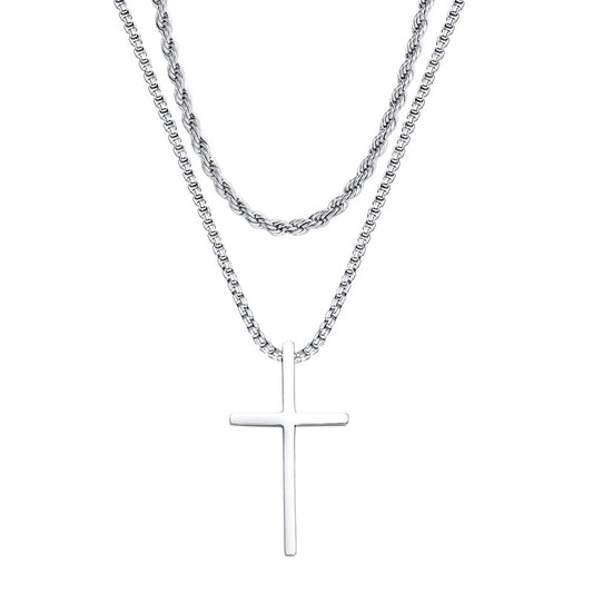 Double Chain 'Simple Cross' - Superior Bracelets