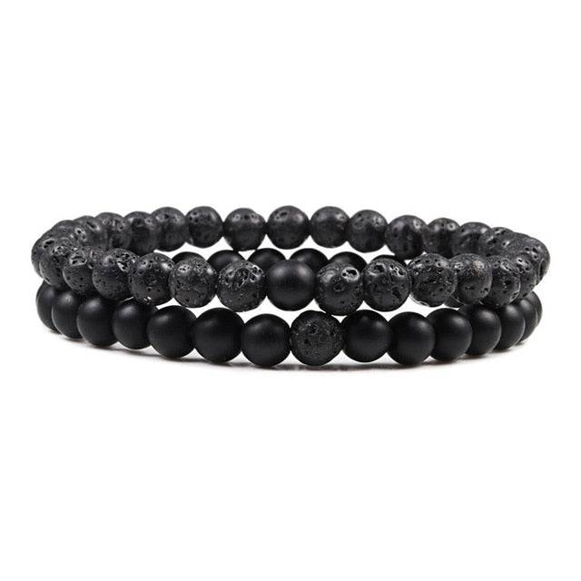Lavaarmbänder 'Clean Black' - Superior Bracelets